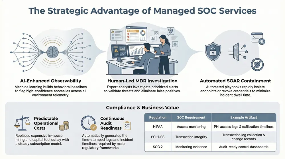 Managed Security Operations Center (SOC) Services Infographic about Managed Security Operations Center (SOC) Services